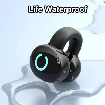 Bone Conduction Bluetooth Earphone - Single Ear Clip-On Stereo Design
