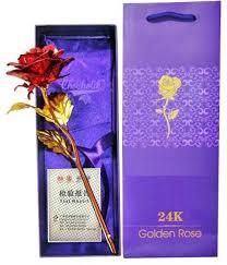 24K Gold Rose Gift Box